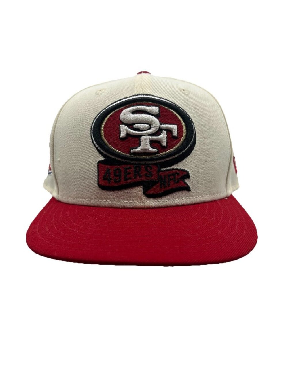 San Francisco 49ers New Era 59Fifty Fitted Hat Cap 7 1/4 Retro NFL Shield Logo